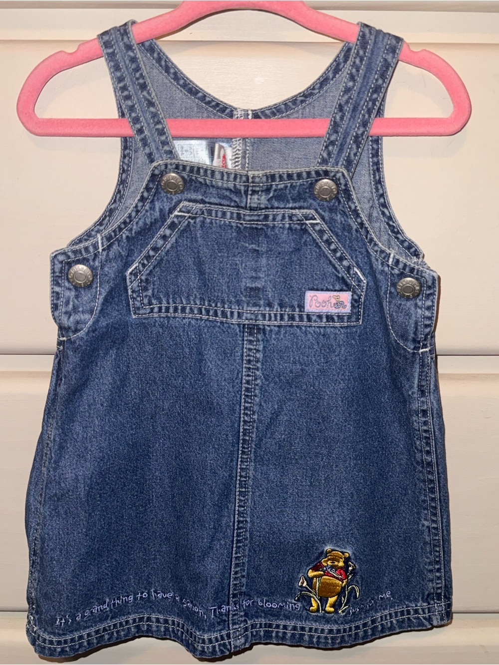 Vintage Disney Winnie the Pooh Denim Jumper Dress